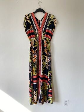 Pink Martini - Tropical Print Maxi Dress - Size Small